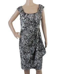 Suite 7 Black & White Wrap Dress
